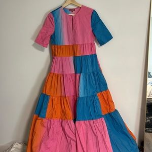Staud multicolored dress